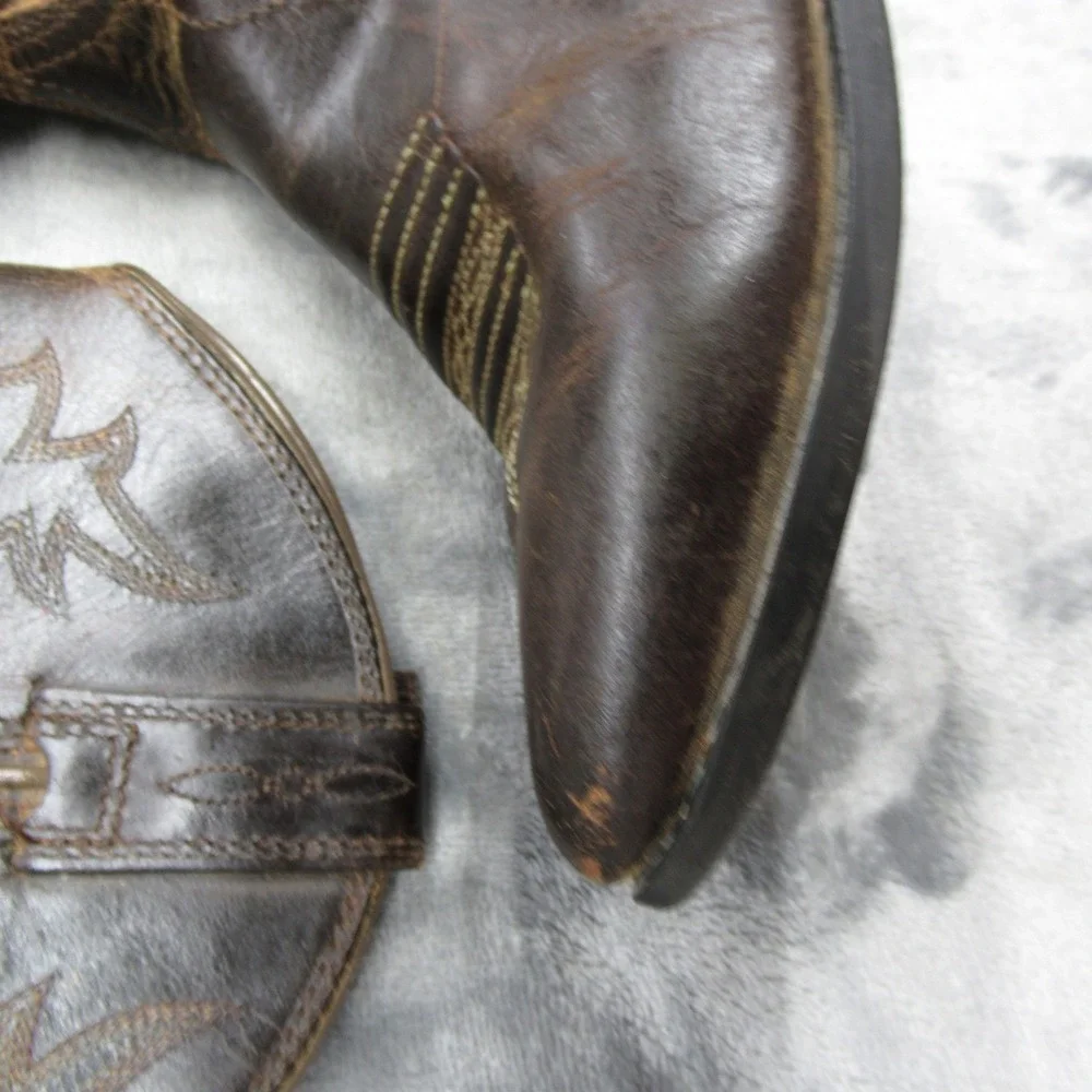 Ariat Heritage Cowboy Boots Youth 3 Brown Leather Western Rodeo Southwestern